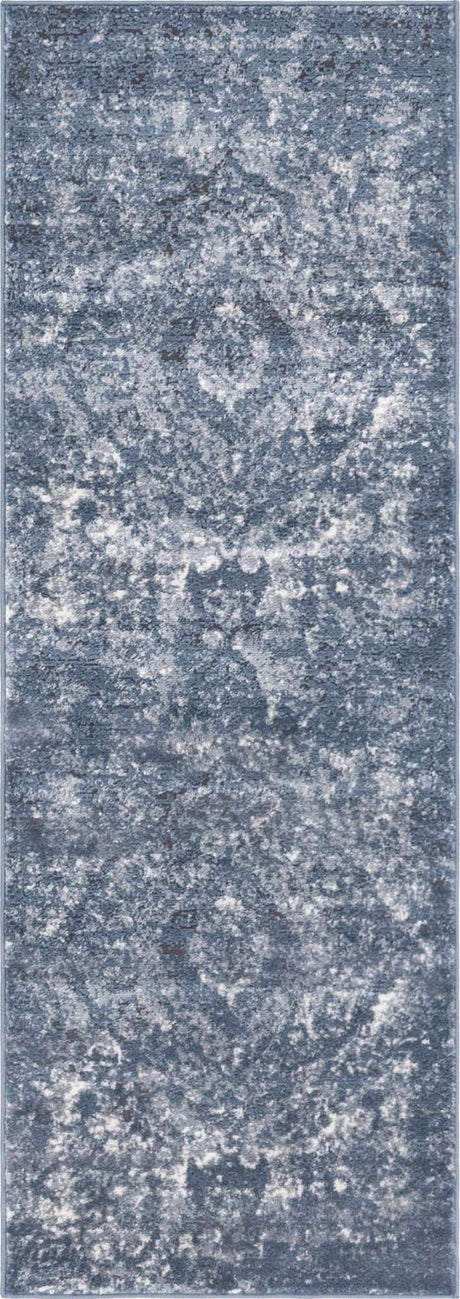 Blue 2' x 6' 1 Portland Runner Area Rug 85% Polypropylene & 15% Polyester Vintage Distressed Traditional Carpet for Home Decor for Sale at Rug Engine