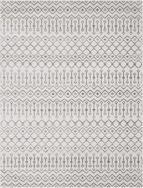 Ivory 9' x 12' 2 Moroccan Trellis Rectangle Rug