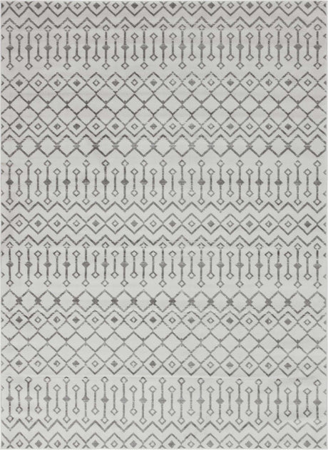 Ivory 8' x 11' Moroccan Trellis Rectangle Rug