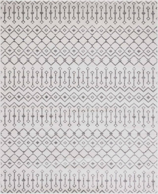 Ivory 7' 10 x 10' Moroccan Trellis Rectangle Area Rug