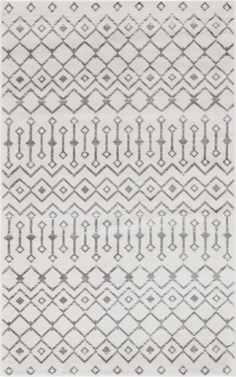Ivory 5' 1 x 8' Moroccan Trellis Rectangle Rug