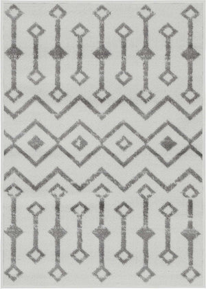Ivory 2' x 3' 1 Moroccan Trellis Rectangle Area Rug