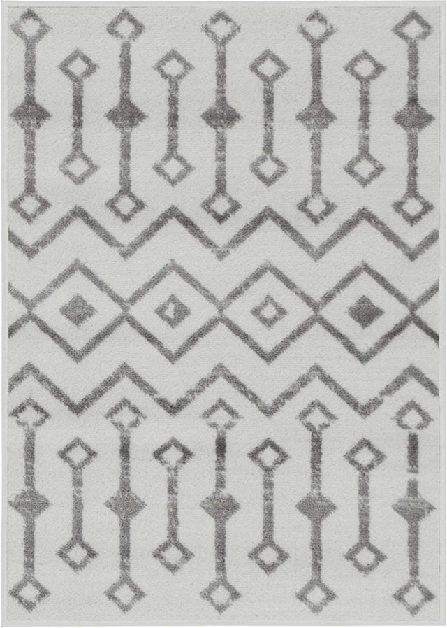 Ivory 2' x 3' 1 Moroccan Trellis Rectangle Area Rug