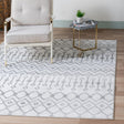 Ivory 6' 1 x 6' 1 Moroccan Trellis Square Area Rug