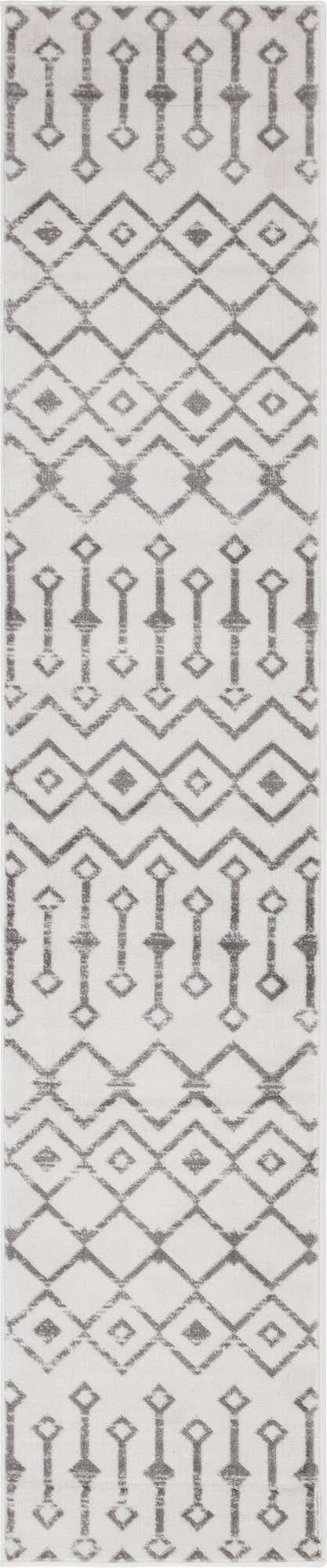 Ivory 2' x 9' 10 Moroccan Trellis Runner Area Rug