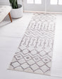 Ivory 2' 6 x 8' 2 Moroccan Trellis Runner Area Rug