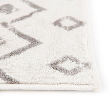 Ivory 2' x 9' 10 Moroccan Trellis Runner Area Rug 100% Polypropylene Easy Clean Geometric Traditional Carpet for Interior Design Home Decor for Sale at Rug Engine