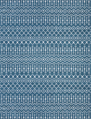 Blue 10' x 13' 1 Moroccan Trellis Rectangle Area Rug