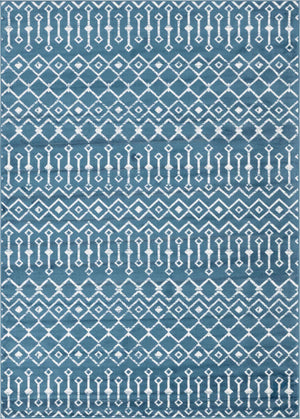 Blue 7' 1 x 10' Moroccan Trellis Rectangle Rug