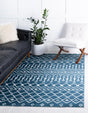 Blue 8' x 11' Moroccan Trellis Rectangle Rug