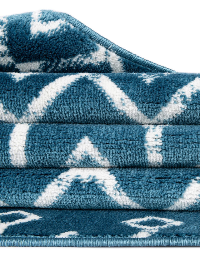 Blue 10' 8 x 16' 5 Moroccan Trellis Rectangle Area Rug