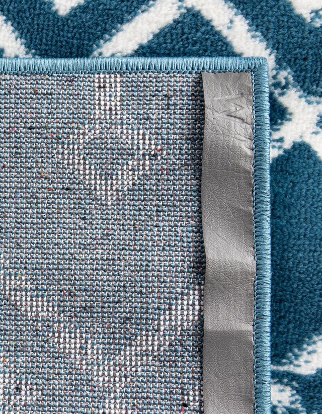Blue 2' x 7' Moroccan Trellis Runner Rug