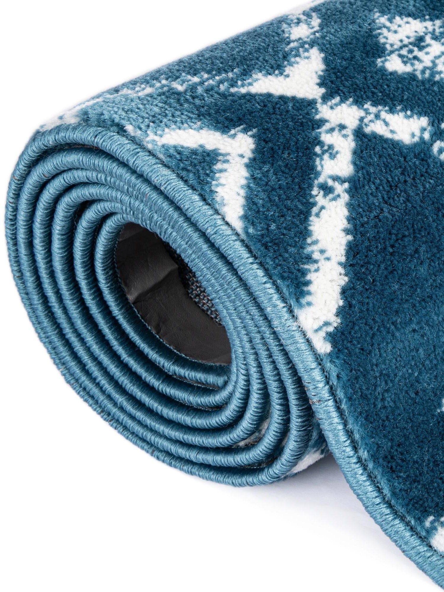 Blue 2' x 9' 10 Moroccan Trellis Runner Area Rug 100% Polypropylene Easy Clean Geometric Traditional Carpet for Interior Design Home Decor for Sale at Rug Engine