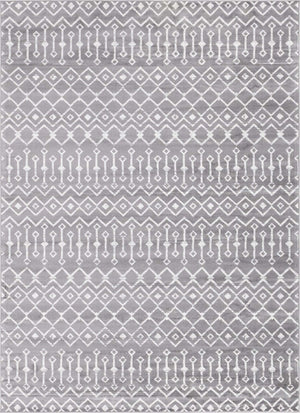 Gray 7' 10 x 11' Moroccan Trellis Rectangle Area Rug