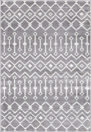 Gray 4' 1 x 6' 1 Moroccan Trellis Rectangle Rug
