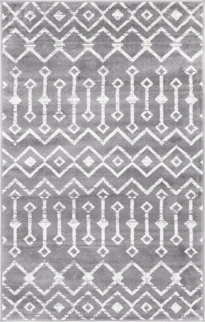 Gray 3' 3 x 5' 3 Moroccan Trellis Rectangle Rug