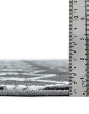Gray 6' x 6' Moroccan Trellis Square Rug