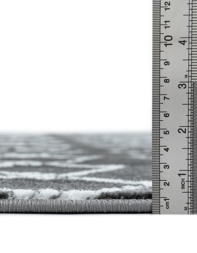 Gray 6' x 6' Moroccan Trellis Square Rug