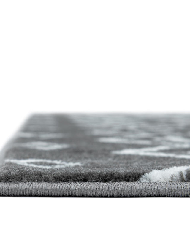 Gray 8' x 8' Moroccan Trellis Square Rug