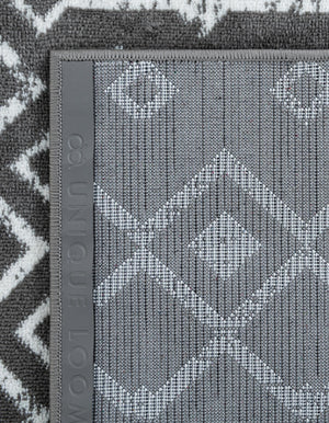 Gray 8' x 8' Moroccan Trellis Square Rug