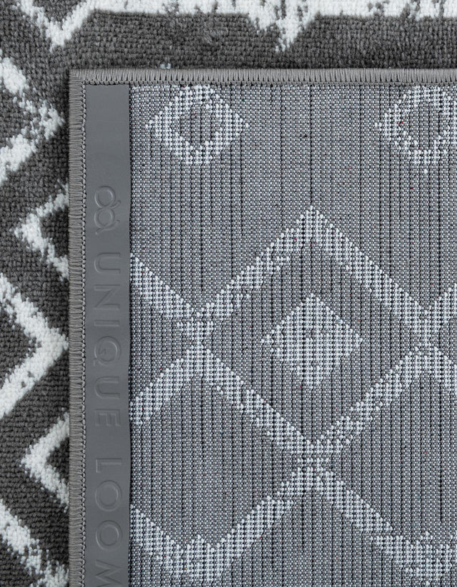 Gray 8' x 8' Moroccan Trellis Square Rug