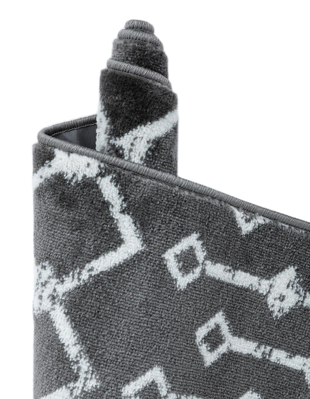 Gray 8' x 8' Moroccan Trellis Square Rug