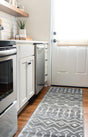 Gray 2' x 6' 7 Moroccan Trellis Runner Area Rug