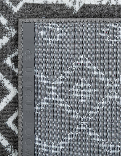Gray 2' 6 x 8' 2 Moroccan Trellis Runner Area Rug 100% Polypropylene Easy Clean Geometric Traditional Carpet for Interior Design Home Decor for Sale at Rug Engine