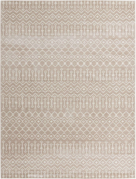 Beige 10' x 13' 1 Moroccan Trellis Rectangle Rug