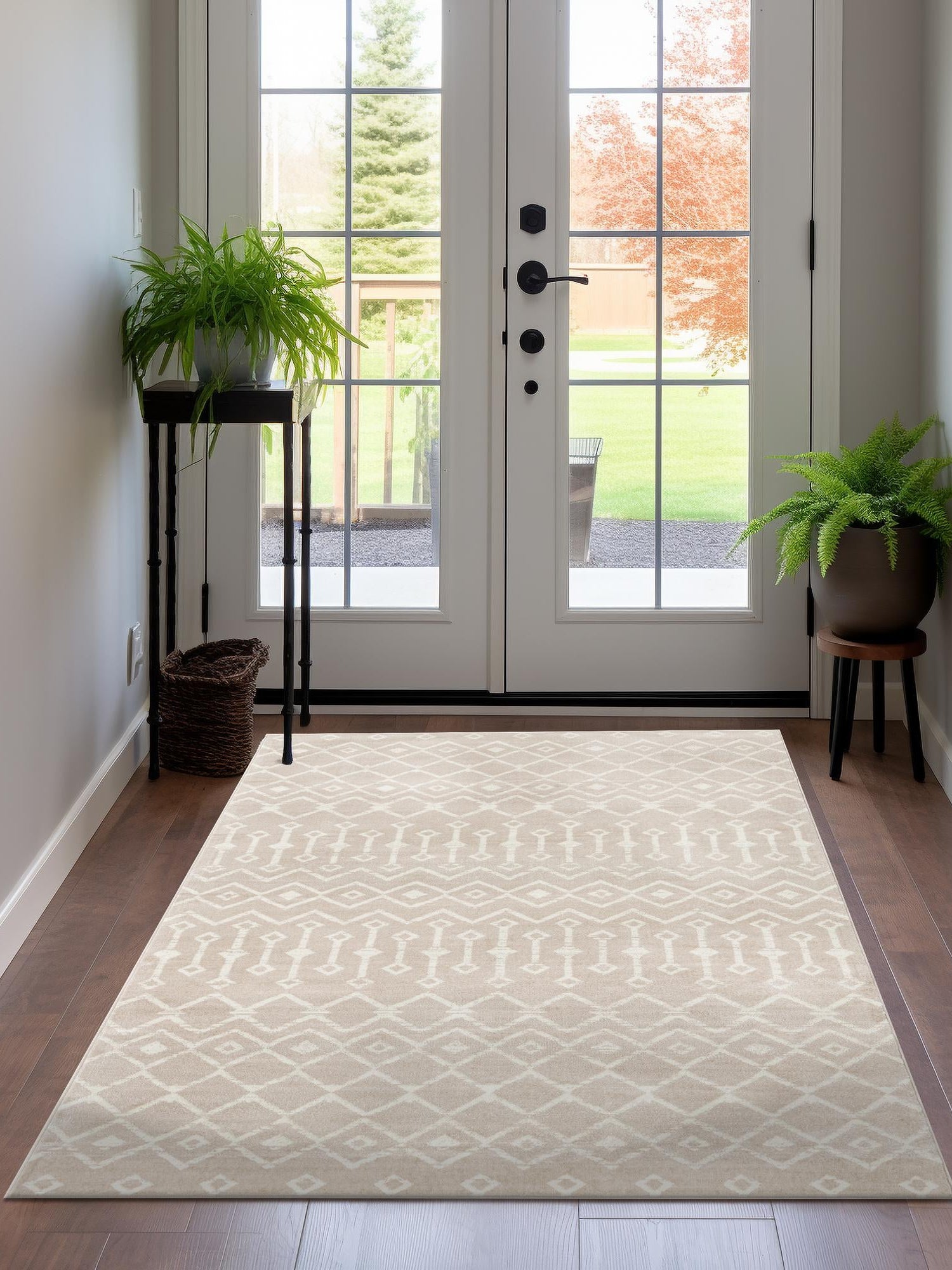 Beige 10' 8 x 16' 5 Moroccan Trellis Rectangle Area Rug 100% Polypropylene Easy Clean Geometric Traditional Carpet for Interior Design Home Decor for Sale at Rug Engine