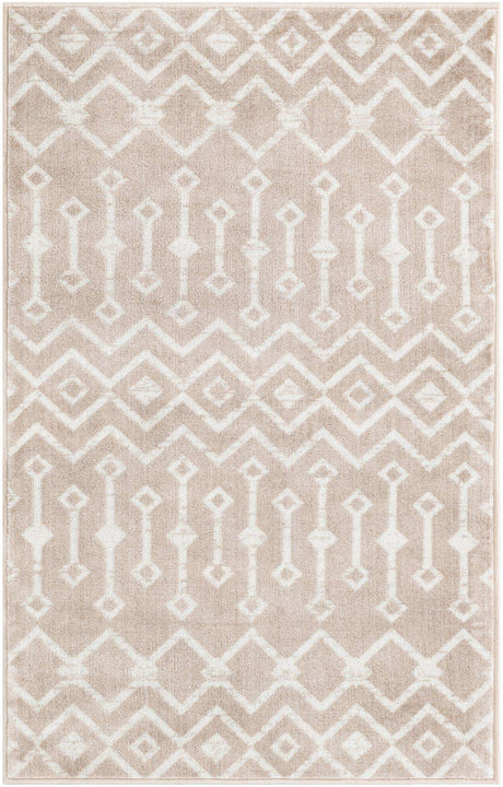 Beige 3' 3 x 5' 3 Moroccan Trellis Rectangle Rug