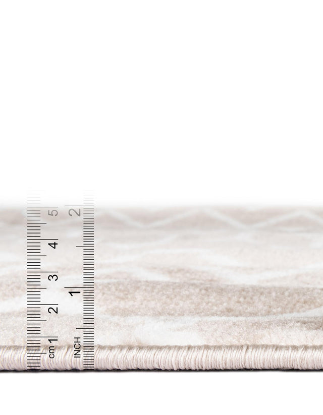 Beige 10' x 10' Moroccan Trellis Square Rug
