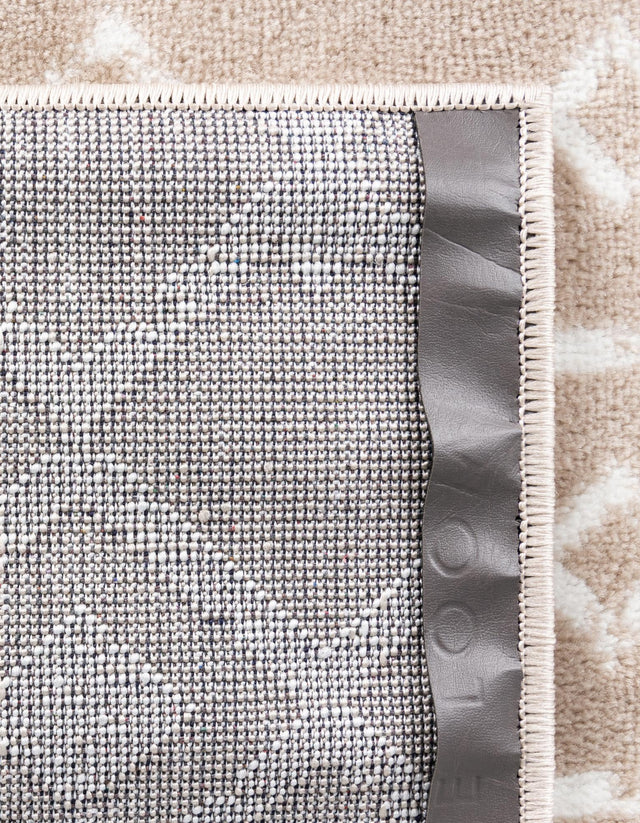 Beige 12' x 12' Moroccan Trellis Square Rug