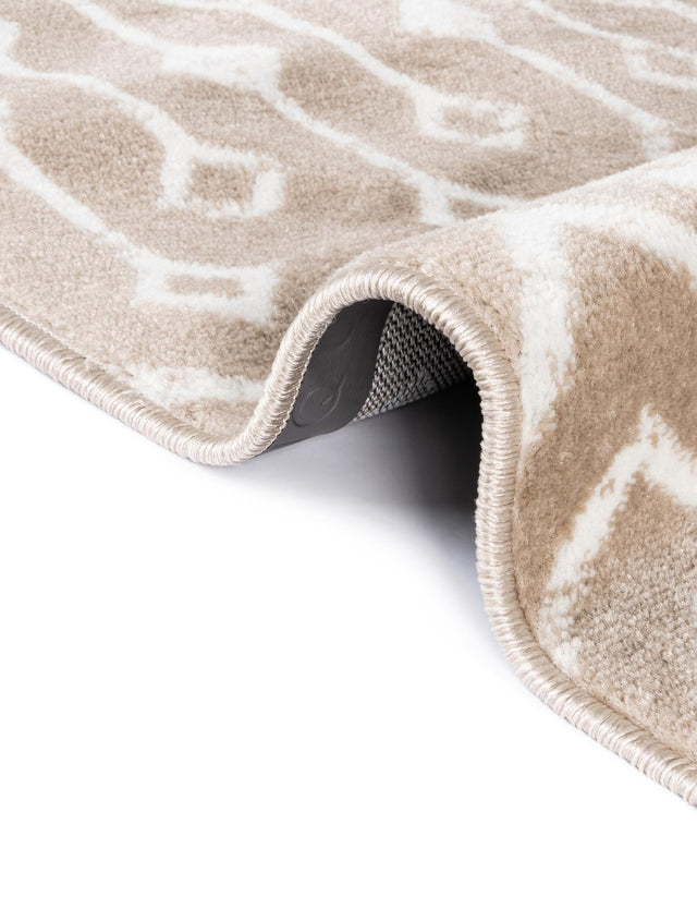 Beige 2' x 7' Moroccan Trellis Runner Rug