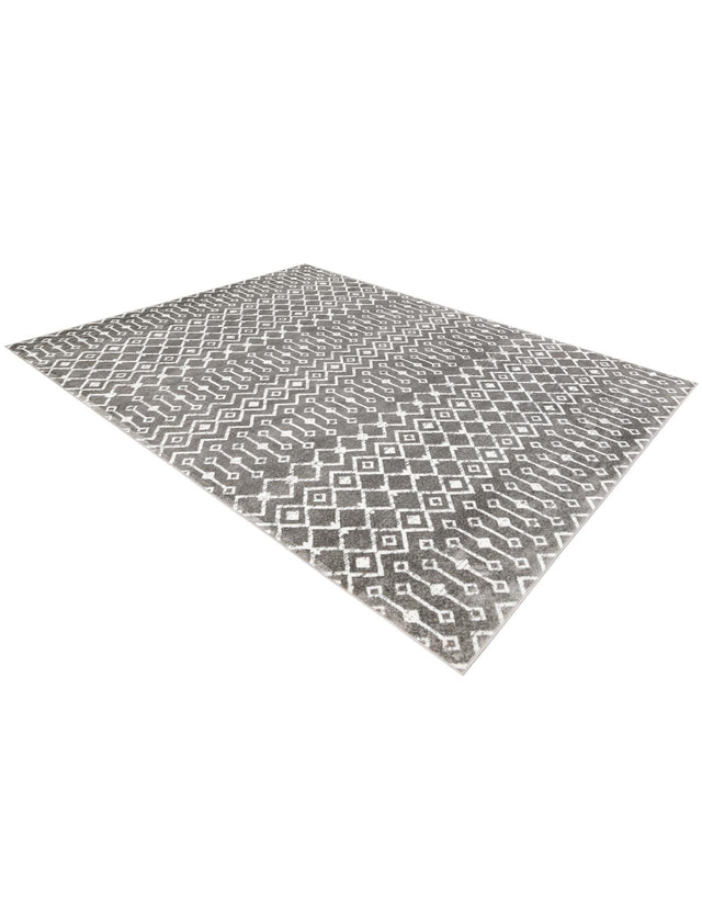 Light Gray 7' 10 x 10' Moroccan Trellis Rectangle Area Rug