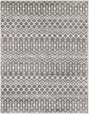 Light Gray 7' 10 x 10' Moroccan Trellis Rectangle Area Rug