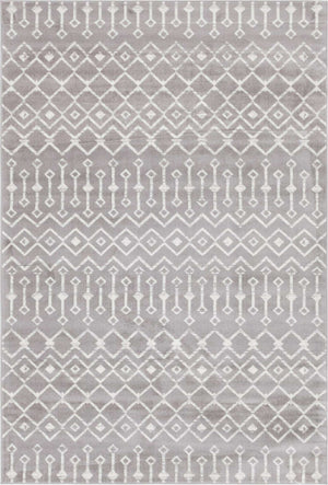 Light Gray 6' 1 x 9' Moroccan Trellis Rectangle Area Rug