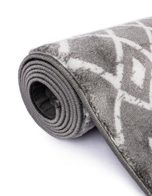 Light Gray 7' 10 x 10' Moroccan Trellis Rectangle Area Rug