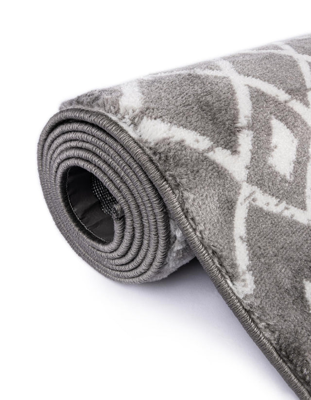Light Gray 7' 10 x 10' Moroccan Trellis Rectangle Area Rug