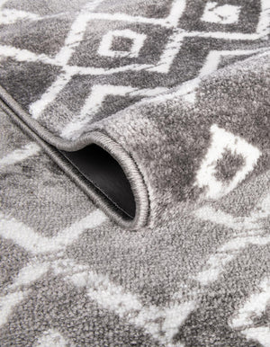 Light Gray 2' x 10' Moroccan Trellis Runner Rug