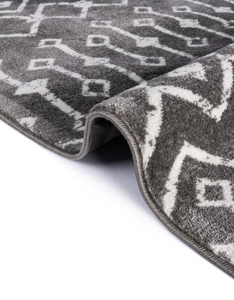 Light Gray 2' 6 x 8' 2 Moroccan Trellis Runner Area Rug 100% Polypropylene Easy Clean Geometric Traditional Carpet for Interior Design Home Decor for Sale at Rug Engine