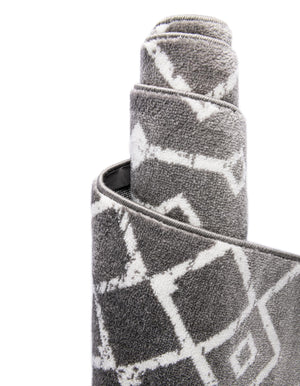 Light Gray 2' x 10' Moroccan Trellis Runner Rug