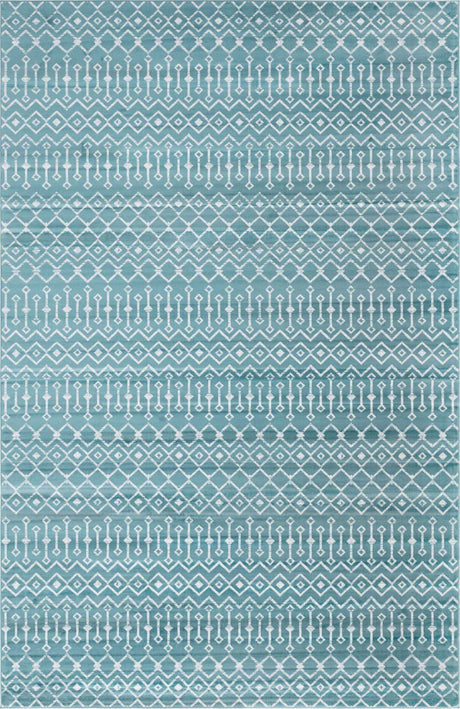 Turquoise 11' x 16' 5 Moroccan Trellis