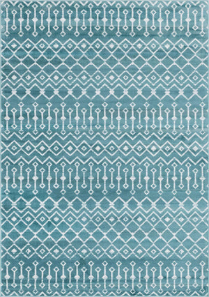 Turquoise 7' 1 x 10' Moroccan Trellis Rectangle Area Rug