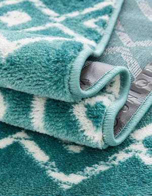 Turquoise 4' 1 x 6' 1 Moroccan Trellis Rectangle Area Rug