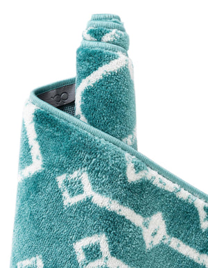 Turquoise 2' x 10' Moroccan Trellis Runner Rug