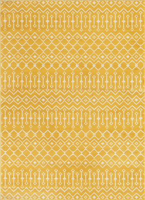 Yellow 7' 10 x 11' Moroccan Trellis Rectangle Area Rug