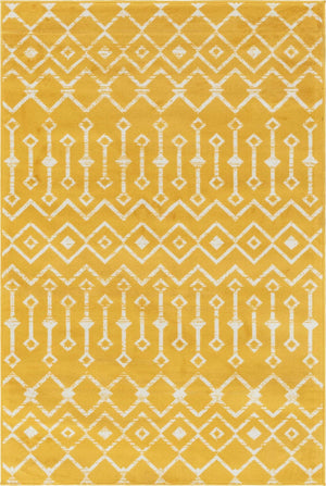 Yellow 4' 1 x 6' 1 Moroccan Trellis Rectangle Area Rug