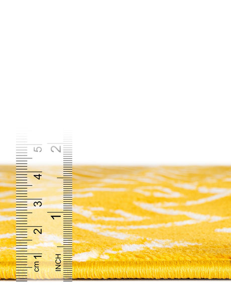 Yellow 6' 1 x 6' 1 Moroccan Trellis Square Area Rug 100% Polypropylene Easy Clean Geometric Traditional Carpet for Interior Design Home Decor for Sale at Rug Engine