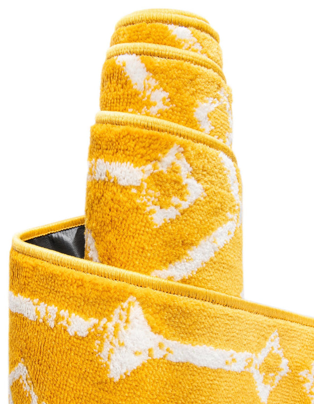 Yellow 12' x 12' Moroccan Trellis Square Rug